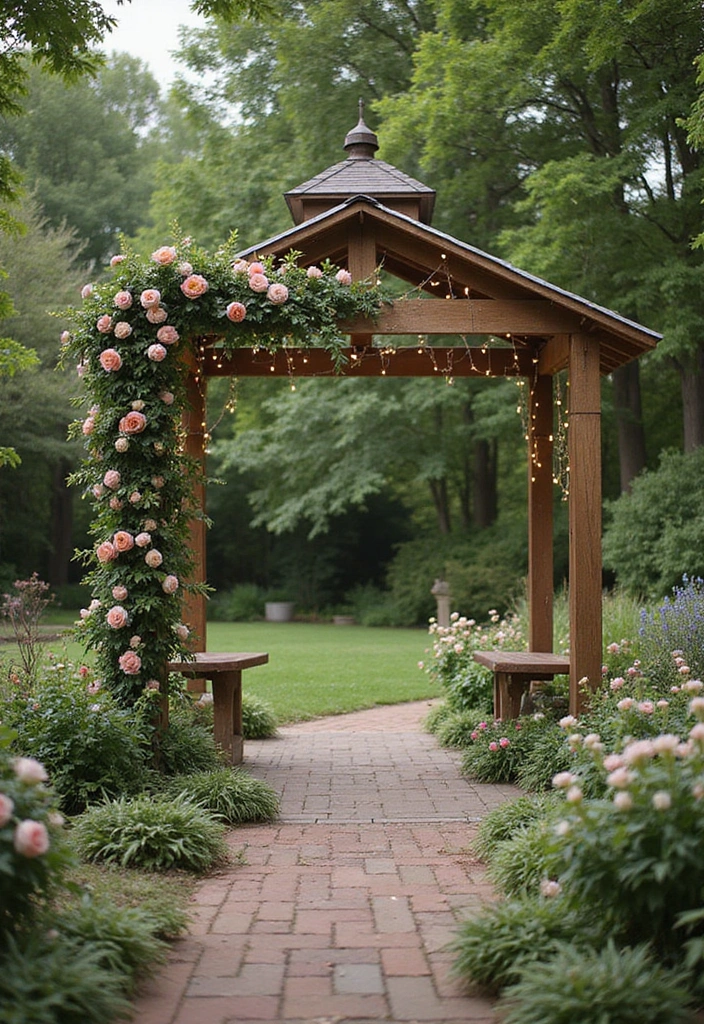 30 Fun and Stylish Retro Wedding Inspiration for Nostalgic Couples - 6. Outdoor Vintage Garden Venue