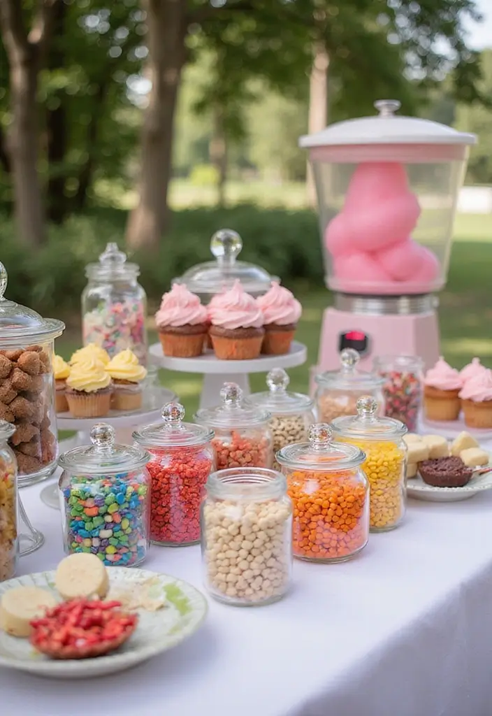 30 Fun and Stylish Retro Wedding Inspiration for Nostalgic Couples - 7. Retro Sweet Treats Bar