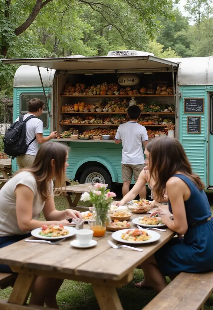 30 Popular Food Truck Wedding Ideas for a Trendy Feast - 12. Vegan Mediterranean Feast