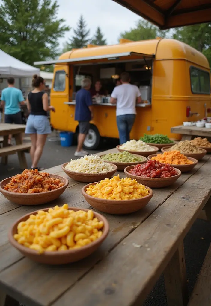 30 Popular Food Truck Wedding Ideas for a Trendy Feast - 16. Gourmet Vegan Mac and Cheese Truck