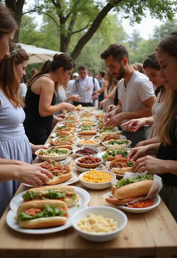 30 Popular Food Truck Wedding Ideas for a Trendy Feast - 22. Vegan Hot Dog Bar