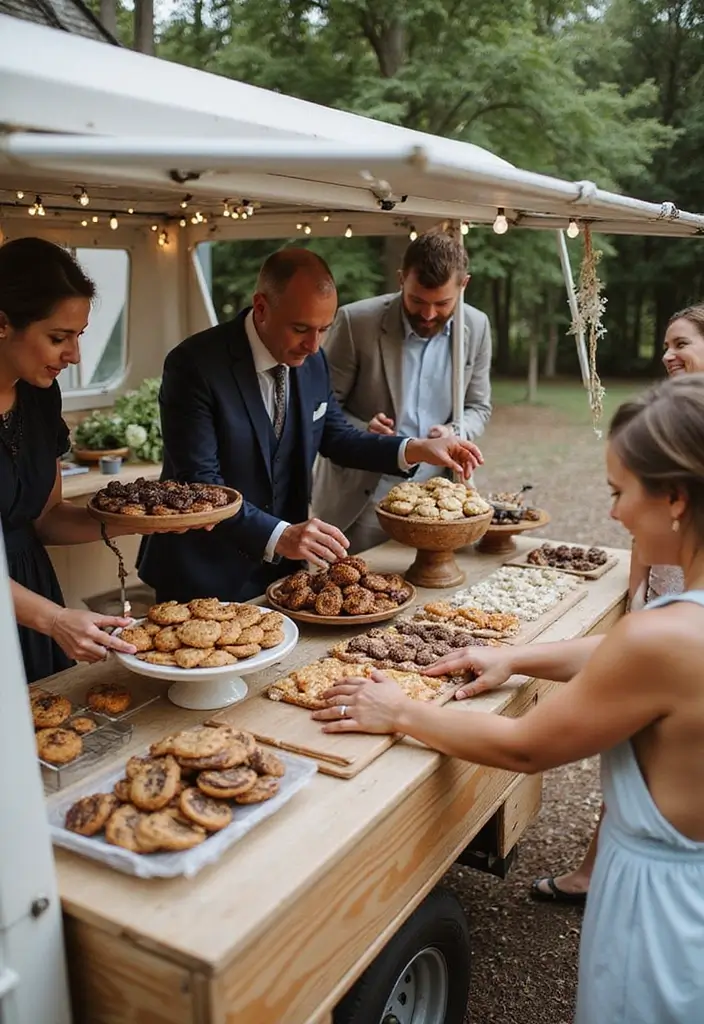 30 Popular Food Truck Wedding Ideas for a Trendy Feast - 29. Vegan Cookie Bar Truck