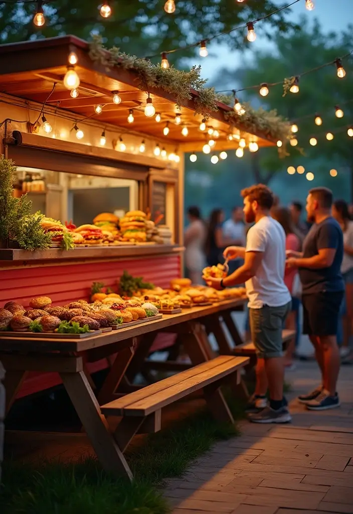 30 Popular Food Truck Wedding Ideas for a Trendy Feast - 3. Creative Vegan Burger Bar