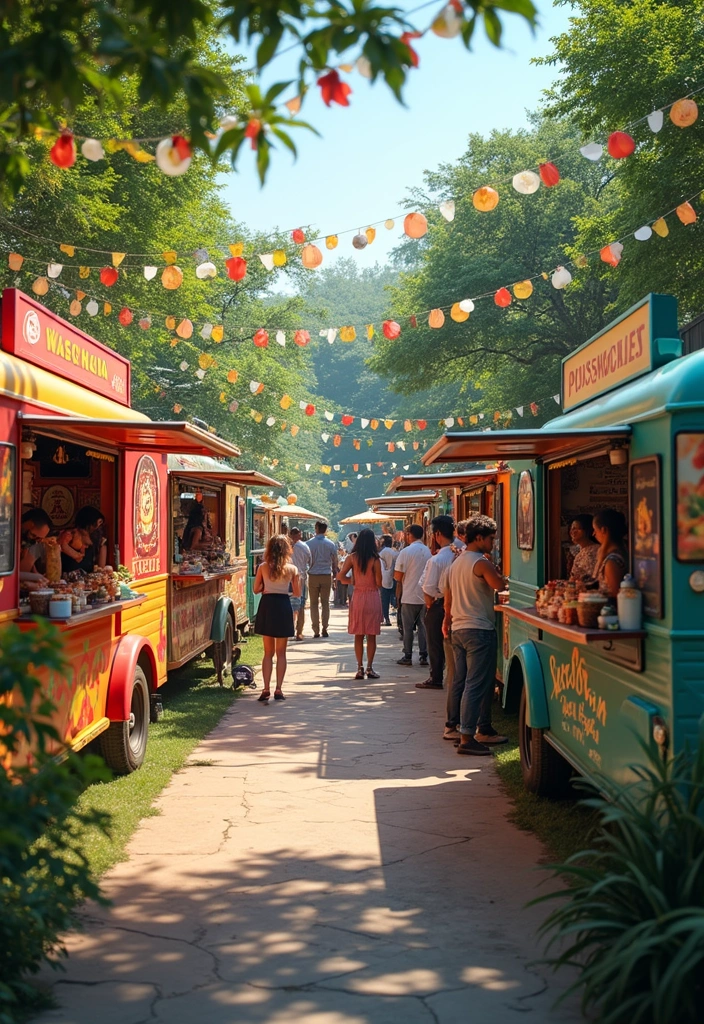 30 Popular Food Truck Wedding Ideas for a Trendy Feast - 4. Ethnic Cuisine Food Truck Showcase