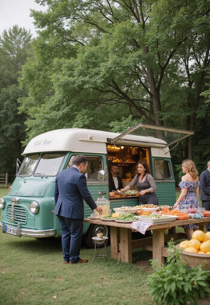 30 Popular Food Truck Wedding Ideas for a Trendy Feast - 7. Gourmet Salad Bar Truck