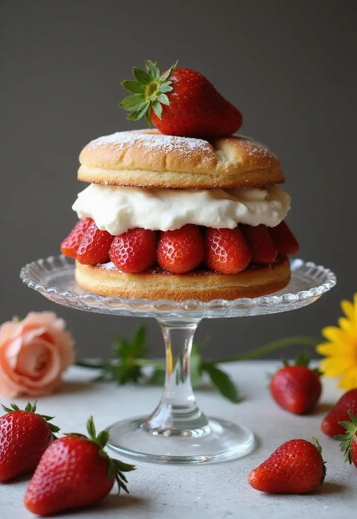 30 Stunning 25th Wedding Anniversary Cakes You’ll Love - 16. Decadent Strawberry Shortcake