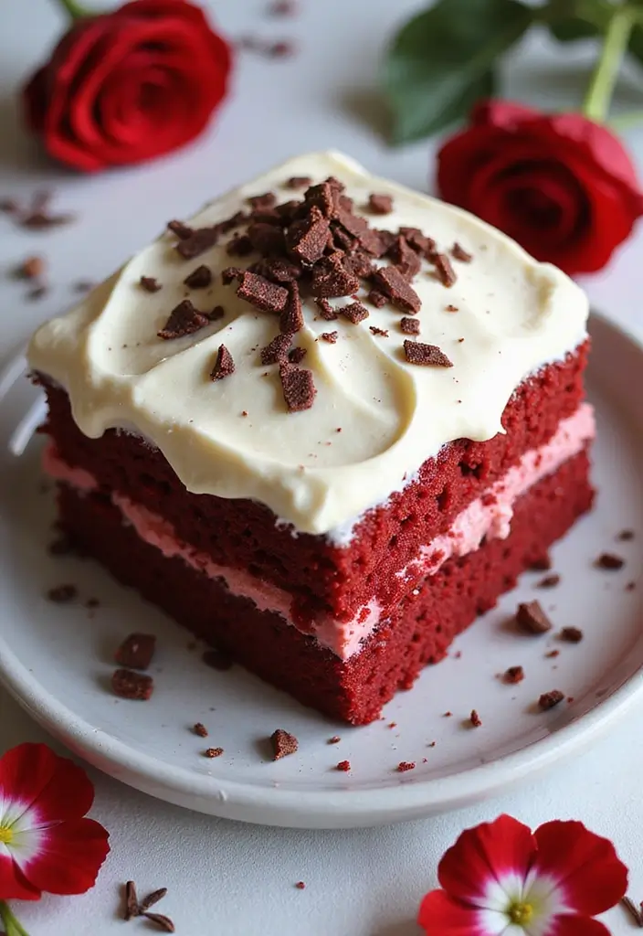 30 Stunning 25th Wedding Anniversary Cakes You’ll Love - 18. Rich Red Velvet Cake