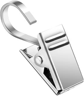 Teenitor 25 Pack Curtain Clips for Hanging Curtain Hooks, Stainless Stee...