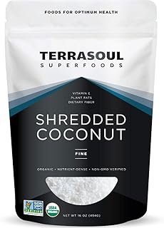 Terrasoul Superfoods Organic Coconut Flakes, 16 Oz - Finely Shredded | M...