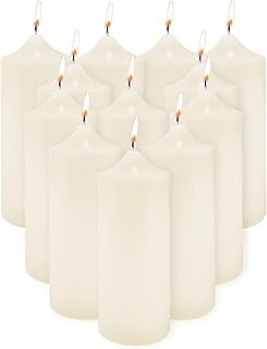 Super Z Outlet Unscented Pillar Candles for Weddings, Home Decoration, R...