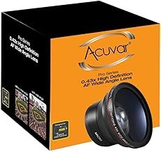Acuvar MM 0.43x Professional HD Wide Angle Camera Lens with Macro Portio...