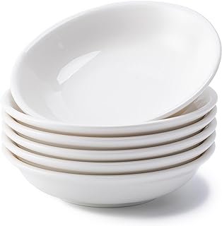 6 Pack Dip Bowls, 3 OZ Ceramic Soy Sauce Dish, White Dipping Sauce Bowls...