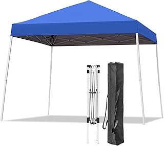 Canopy Tent, 10X10 FT Pop Up Canopy Outdoor Instant Tent Slant Legs with...