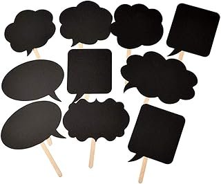 Photo Booth Props Kit,Writable Black Paper Card Board Photographing Prop...