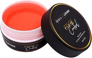 BASK & LATHER Strong Hold Edge Control Gel with Castor Oil, Non-Greasy, ...