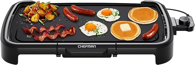 Chefman XL Electric Griddle with Removable Temperature Control, Immersib...