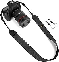 WANBY Camera Strap Black Canvas Neck Shoulder Strap with Quick Release B...