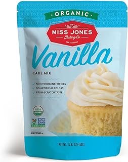 Miss Jones Baking Organic Yellow Cake and Cupcake Mix, Non-GMO, Vegan-Fr...