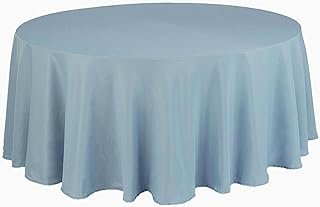 10 pcs 120 inch Dusty Blue Round Tablecloths Fabric Table Cover Linens |...