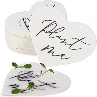 Plantable Wildflower Growing Paper, Heart Shaped Wedding Party Favors fo...