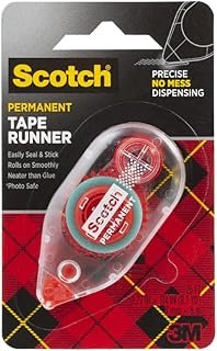 Scotch Double Sided Tape Runner, 0.27 in x 26 ft., Perfect for Holiday C...