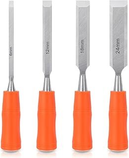 4 Piece Wood Chisel Sets Woodworking Tools Set, Wood Chisels for Woodwor...