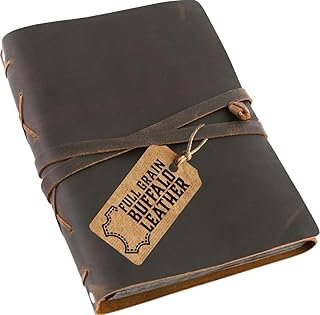 MOONSTER Leather Scrapbook & Photo Album Handcrafted Full Grain Buffalo ...