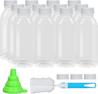Dishwasher Safe 16oz Plastic Bottles with Caps Reusable BPA Free PP5 Jui...