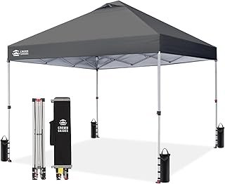 CROWN SHADES 10x10 Pop Up Canopy - Beach Tent with One Push Setup - Easy...