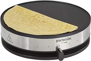 Proctor Silex Electric Crepe Maker with 13” Nonstick Griddle for Eggs, P...
