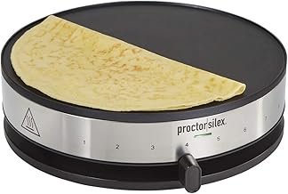 Proctor Silex Electric Crepe Maker with 13” Nonstick Griddle for Eggs, P...