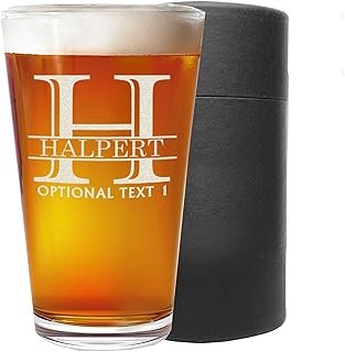Personalized Etched 16oz Pint Glass – Beer Gifts, Custom Engraved Drinki...
