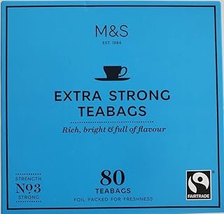 Marks and Spencer Extra Strong 80 Tea bags 250g (1 Pack) Usa Stock