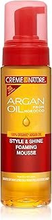 Creme of Nature Argan Oil Foaming Mousse, Style & Shine, Creates Soft Wr...