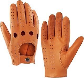 Mens Lambskin Leather Driving Gloves GM026