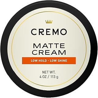 Cremo Hair Styling Matte Cream, Premium Barber Grade, Light Hold, Low Sh...