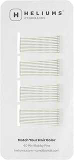 Heliums Mini Bobby Pins - White - 40 Pack, 1.5 Inch Small Hair Pins For ...