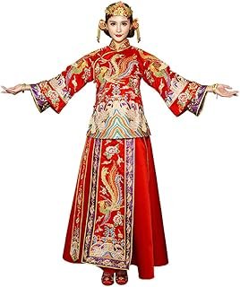 Dragon and Phoenix Embroidered Wedding Dress, Cheongsam Malay Gown