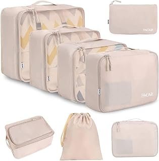 BAGAIL 8 Set Packing Cubes Luggage Packing Organizers for Travel Accesso...
