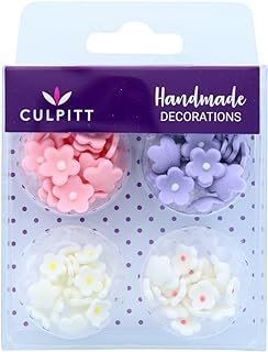 Culpitt Mini Flowers Assorted Sugar Pipings, 6mm and 10mm Sugar Paste Fl...