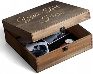 Personalized Wooden Keepsake Box - Custom Memory Box for Photos Jewelry ...