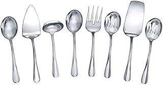 Gourmet Basics by Mikasa 5181046 Kaylee 8-Piece Stainless Steel Serving Set