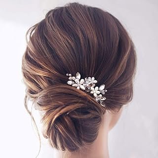 JAKAWIN Pearl Bride Wedding Hair Pins Silver Bridal Hair Piece Accessori...