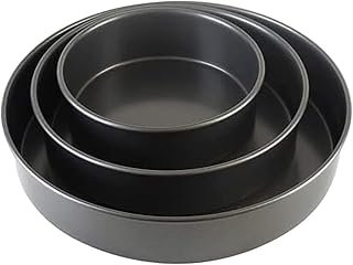 Chicago Metallic Professional 3-Piece Round Cake Pan Set of 6, 8, 10 inc...
