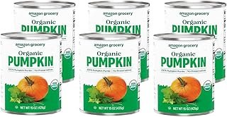 Amazon Grocery, Organic Pumpkin Puree, 15 Oz, Pack of 6 (Previously Happ...