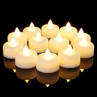 Amagic 12/24/50/100/150Pack Flameless LED Tea Lights Candles Battery Ope...