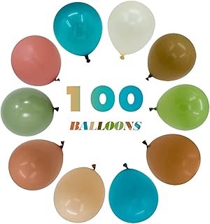 Retro Balloons assorted colors set (100 pcs) 12 Inch-2.8g, Sage and oliv...