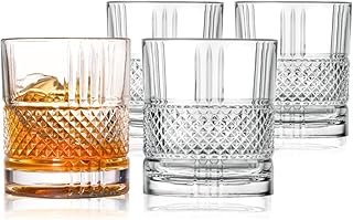 LEMONSODA Premium Double Rocks Vintage Whiskey Tumblers - Uniquely Desig...