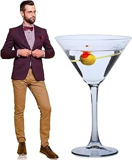 Leinuosen 5ft Martini Glass Stand up Cardboard Cutout Life Size Martini ...