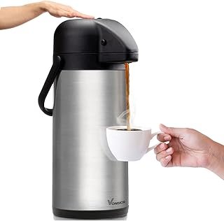 Coffee Carafe for Keeping Hot - 102oz/3L Airpot Coffee Dispenser with Pu...